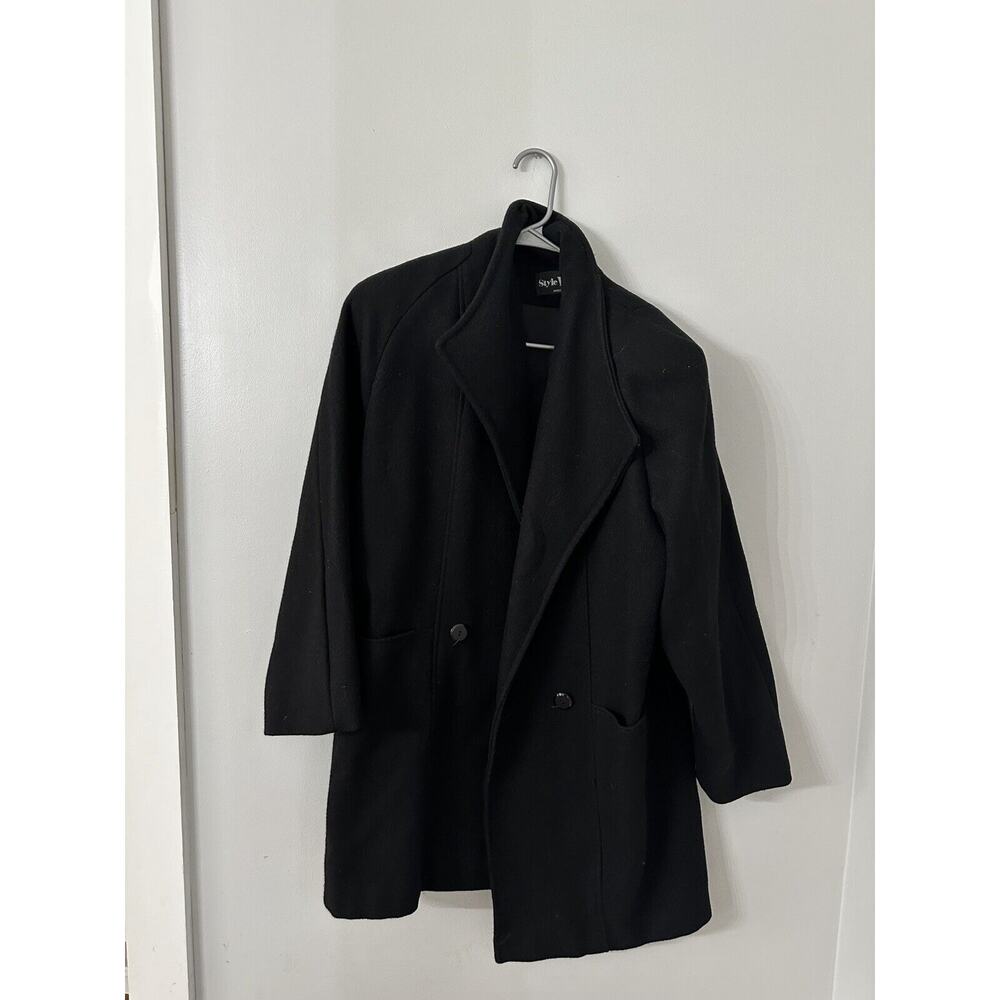 Style VI Ltd. Women's Wool Coat Full Length Polyester Liner Black